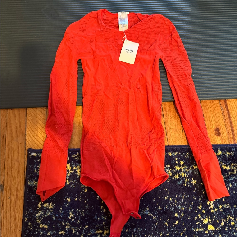 Wolford cherry red Bodysuit size S